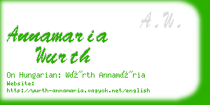 annamaria wurth business card